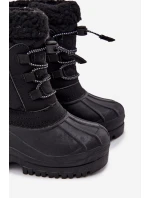 Zateplené dětské sněhule na zip Big Star OO374073 Černé Zateplené dětské sněhule na zip Big Star OO374073 Černé