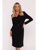 S428 Šaty s výstřihem - černé S428 Šaty s výstřihem - černé