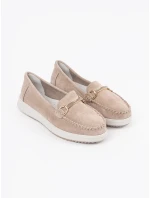 Designové dámské hnědé  mokasíny platforma