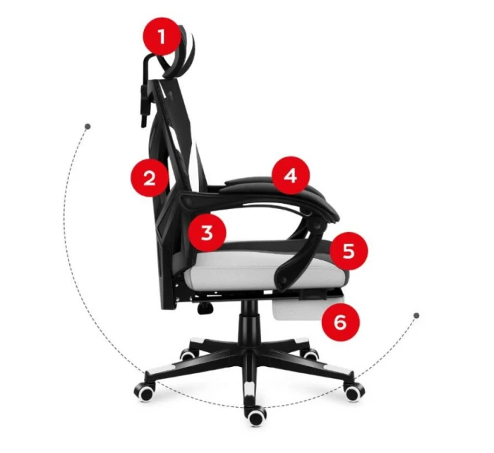 Herní židle model 21326178 5.0 White - Huzaro