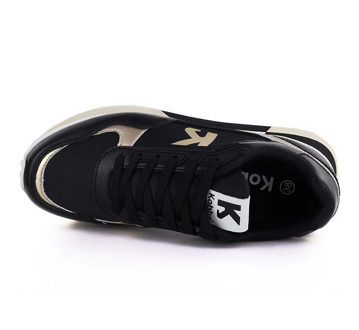 Dámské kožené sportovní polobotky černé Kobbo 100102 Dámské kožené sportovní polobotky černé Kobbo 100102