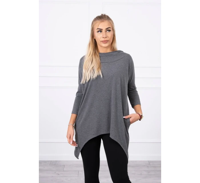 Mikina s potiskem kola graphite melange Mikina s potiskem kola graphite melange