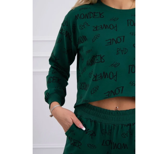 Sada s nápisy zelené barvy