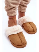 Dámské Pantofle s Kožešinou Camel model 21563577 - Boto Dámské Pantofle s Kožešinou Camel model 21563577 - Boto