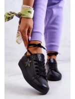 Kožené tenisky Star Big Star model 21580383 Black - Big Star Shoes Kožené tenisky Star Big Star model 21580383 Black - Big Star Shoes