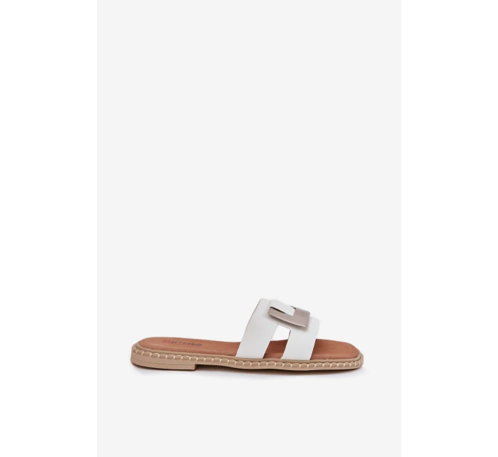 Dámské Plážové Sandály S Dekorativním Detalem Bílé Artiker 56C1334