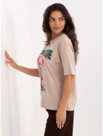 Tričko D12083AI02799A béžová Tričko D12083AI02799A béžová