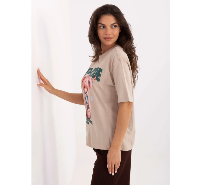 Tričko D12083AI02799A béžová Tričko D12083AI02799A béžová