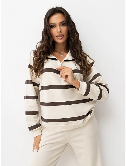 Bluza RV BL model 22346073 jasny beżowy - FPrice Bluza RV BL model 22346073 jasny beżowy - FPrice
