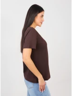 T shirt RV TS model 21889030 ciemny brązowy - FPrice T shirt RV TS model 21889030 ciemny brązowy - FPrice