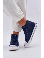 Dámské vysoké tenisky Big Star – tmavě modré Dámské vysoké tenisky Big Star – tmavě modré