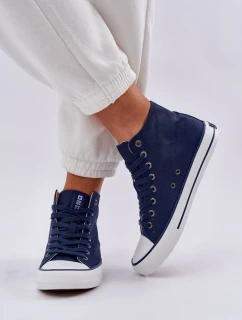 Dámské vysoké tenisky Big Star – tmavě modré