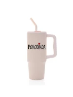 POHODINDA - růžová cestovní termoska s barevným víčkem 900 ml