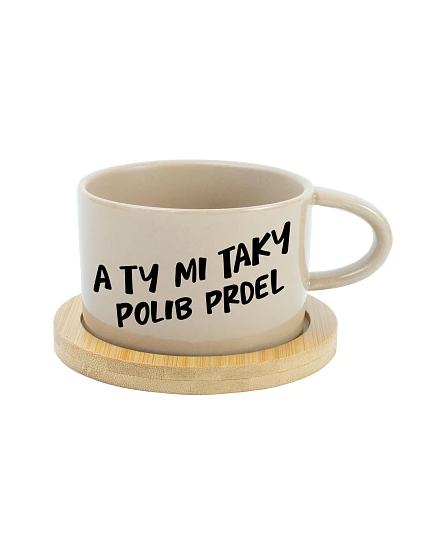 A TY MI TAKY POLIB PRDEL - krémový hrníček makronka 200 ml