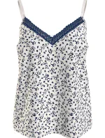Dámský pyžamový top WOVEN CAMI PRINT UW0UW05006 02X bílý s potiskem - Tommy Hilfiger