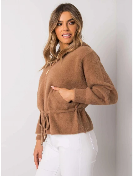 Dámský plášť model 20459220 hnědý - FPrice