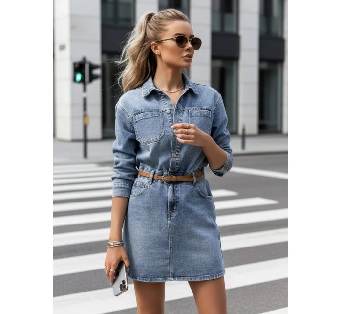 Dámské mini šaty JINELLA EY2569 Jeans modrá - Fashion Street