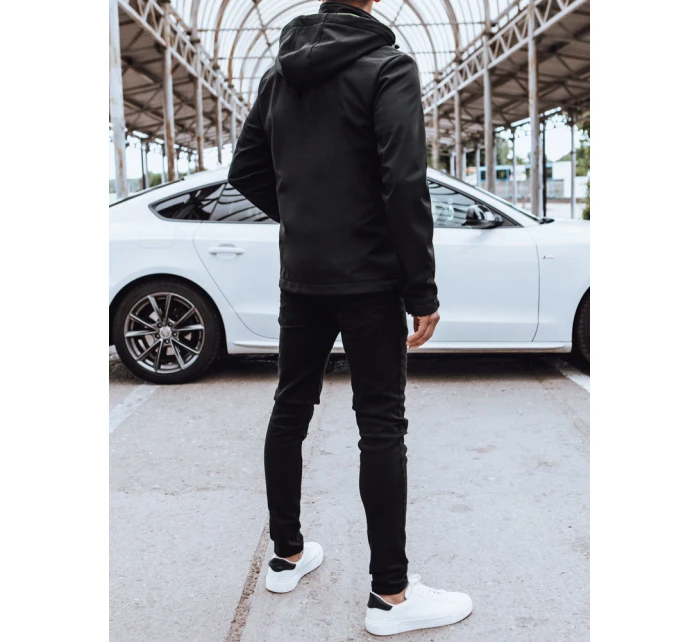 Pánská softshellová bunda s kapucí černá FashionStreet TX4473