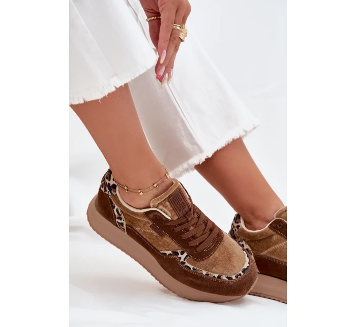 Dámské Semišové Tenisky Big Star OO274A313 HI-POLY SYSTEM Hnědé Leopardí Dámské Semišové Tenisky Big Star OO274A313 HI-POLY SYSTEM Hnědé Leopardí