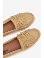 Dámské mokasíny s třásněmi Žluté model 21915094 - Boto Dámské mokasíny s třásněmi Žluté model 21915094 - Boto