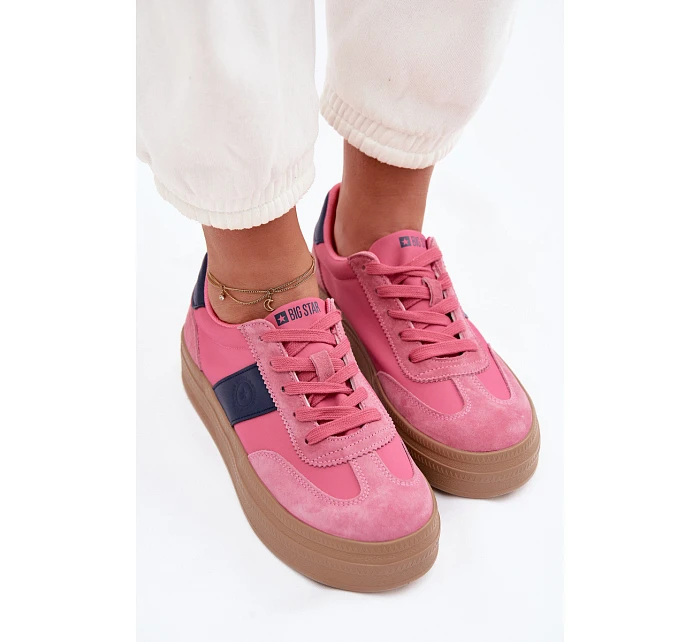 Dámské semišové tenisky Big Star TT274164 Růžové