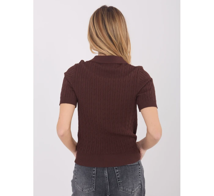 Svetr PM SW CV6679.32 tmavě hnědý