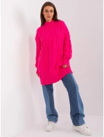 Dámské svetrové šaty AT SW  Fluo růžová  model 21949107 - FPrice