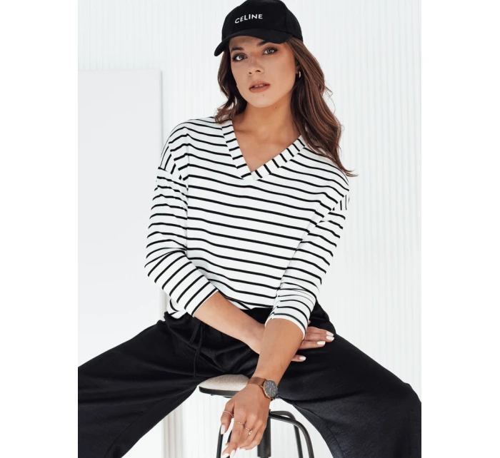 Dámská pruhovaná halenka bílá Dstreet model 21972928 - FashionStreet Dámská pruhovaná halenka bílá Dstreet model 21972928 - FashionStreet