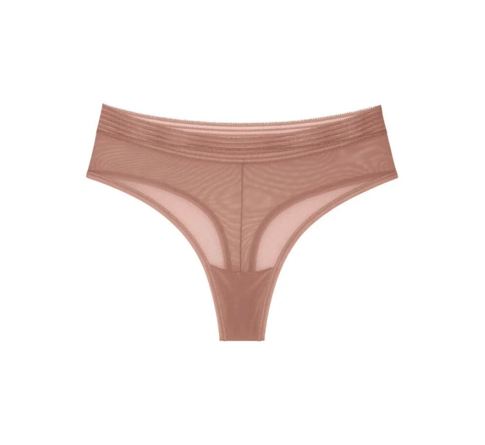 Tempting Sheer Highwaist String - BROWN - TRIUMPH BROWN - TRIUMPH