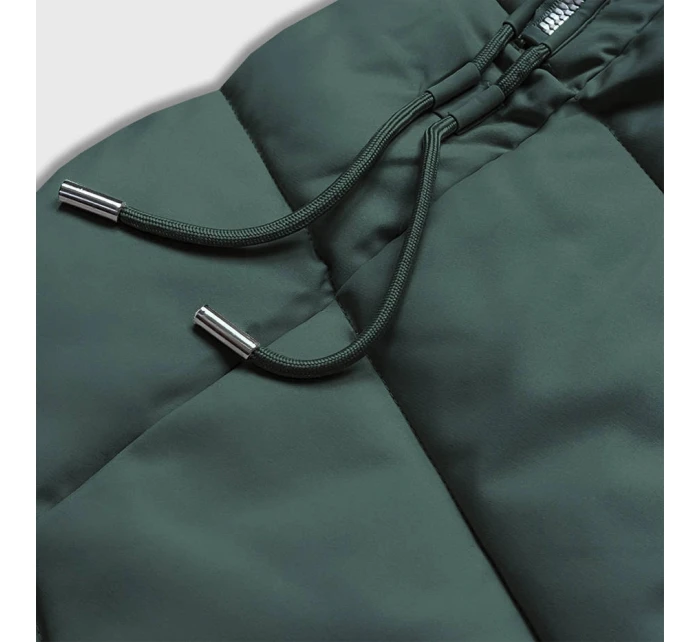 Dlouhá zelená klasická dámská zimní bunda model 21244092 - S'WEST