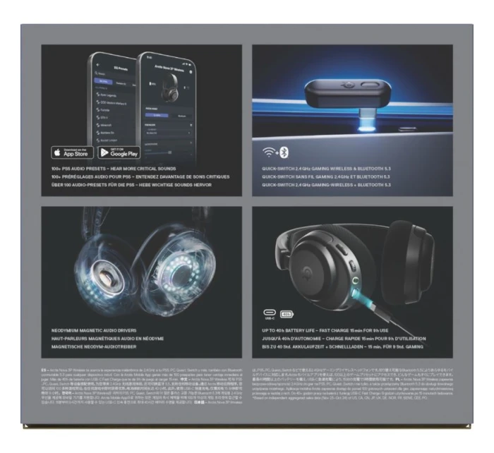 Bezdrátová sluchátka Steelseries Arctis Nova 3P pro Playstation, černá Bezdrátová sluchátka Steelseries Arctis Nova 3P pro Playstation, černá