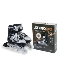 INLINE BRUSLE-KOLEČKOVÉ BRUSLE 4V1 ENERO PRO LED 30-33 ŠEDÁ