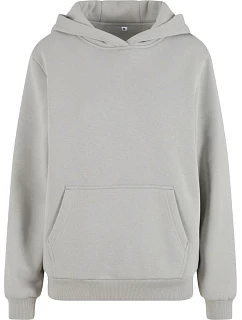 Build your Brand BY 289 Dámská oversize mikina s kapucí "Fluffy" 56.0289 light asphalt