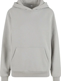 Build your Brand BY 289 Dámská oversize mikina s kapucí "Fluffy" 56.0289 light asphalt