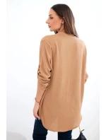 Halenka s delšími zády camelová Halenka s delšími zády camelová