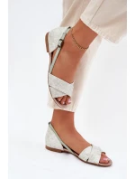 Kožené Ploché Sandály model 21699746 Mátové - Maciejka