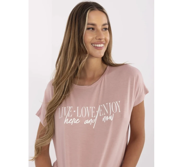 Tričko D12100M02737A světle růžové Tričko D12100M02737A světle růžové