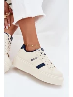 Dámské tenisky na platformě Big Star – světle béžové Dámské tenisky na platformě Big Star – světle béžové