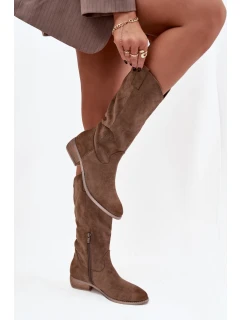 Kozačky na podpatku  model 220716 Step in style