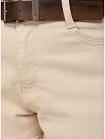 Dámské ležérní šortky s páskem béžové FashionStreet SY0502