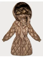 Hnědá dámská zimní oversize bunda model 21756241 - MINORITY