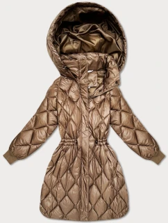 Hnědá dámská zimní oversize bunda model 21756241 - MINORITY