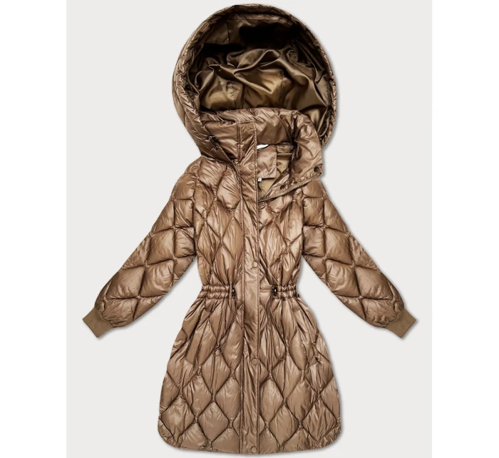 Hnědá dámská zimní oversize bunda model 21756241 - MINORITY