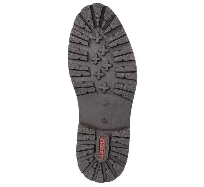 Rieker M RKR296A vlněné zateplené kožené boty černé