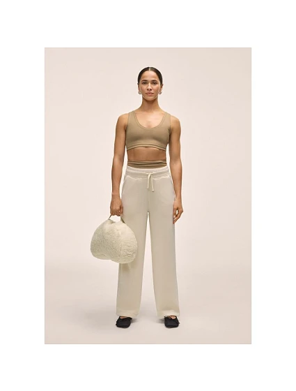 Dámské kalhoty CASALL Peachy Straight Leg Jogger, bílá barva