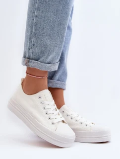 Dámské bílé látkové tenisky model 21646888 - EVENTO