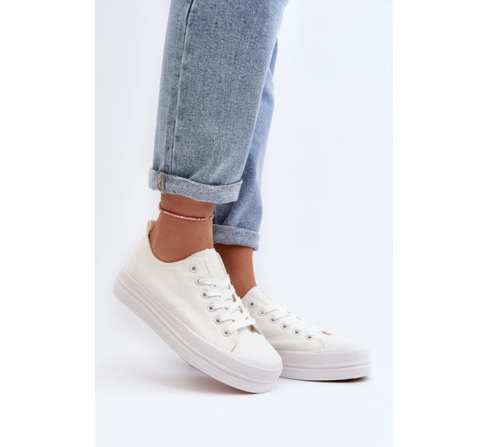 Dámské bílé látkové tenisky Staneva