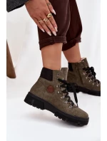 Zateplené dámské trapery na platformě tmavě zelené Zaraine Zateplené dámské trapery na platformě tmavě zelené Zaraine