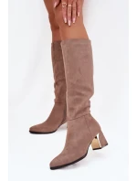 Kozačky na podpatku model 217828 Step in style Kozačky na podpatku model 217828 Step in style