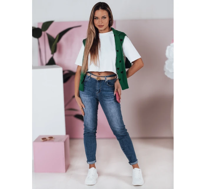 Dámské džíny slim fit mid-rise FLEXI navy blue FashionStreet UY2389